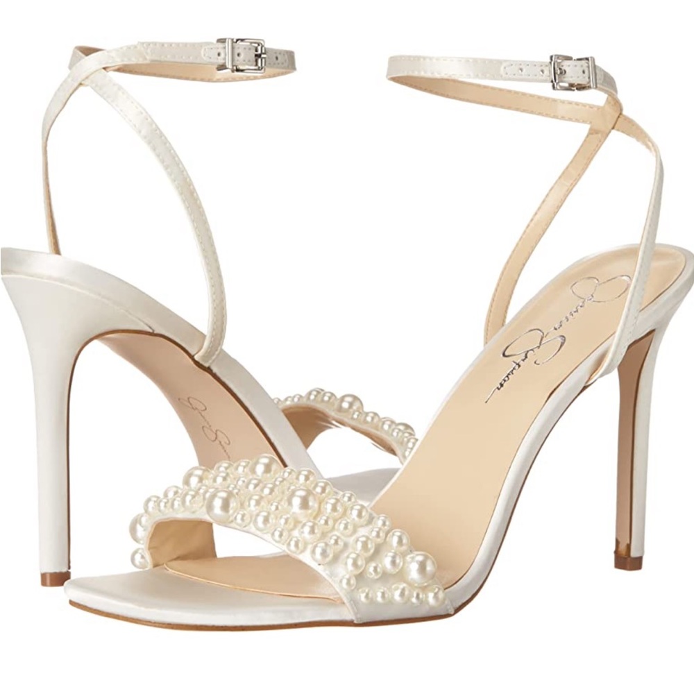 Jessica Simpson Omilira White Pearl Heels